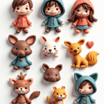 Kawaii & Chibi Style - Sticker Sheet v10